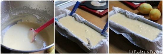 Dans le moule à cake