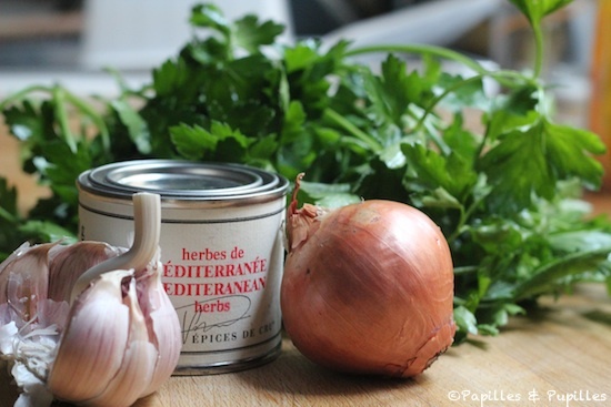Ingrédients pour sauce Chimichurri
