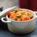 Sauté de veau au cumin et à l'orange, carottes et patates douces