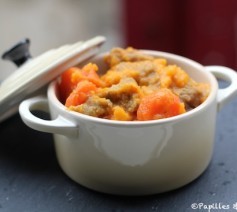 Sauté de veau au cumin et à l'orange, carottes et patates douces