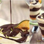 Sabayon la mandarine Satsuma et coulis de chocolat chaud