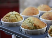 Muffins yuzu pavot après cuisson Muffins yuzu pavot