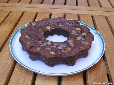 Clafoutis poires chocolat Image Papilles et Pupilles - Clafoutis poires chocolat