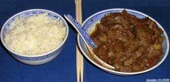 Boeuf aux oignons et cinq parfums
