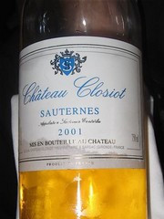 Le cannelé, ce mystère nommé désir Château Closiot Sauternes 2001