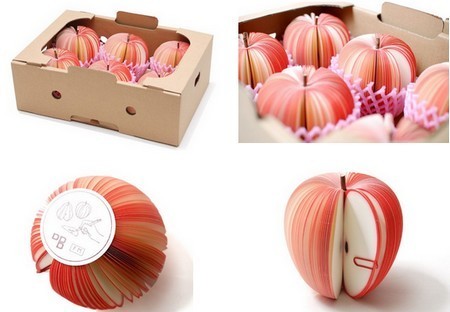Post-it en forme de fruits