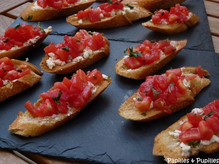 Tartines Tomates Feta Basilic