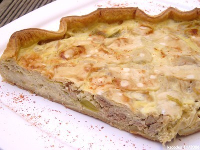 Quiche thon poireaux parmesan