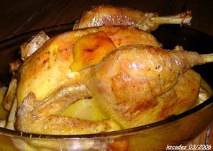 Poulet rôti à lail, au citron et au vin blanc Poulet rôti à l