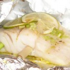 Papillote de lieu à la citronnelle