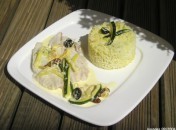 Filets de maigre (poisson) au curry