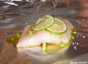 Papillotes de lieu à la citronnelle