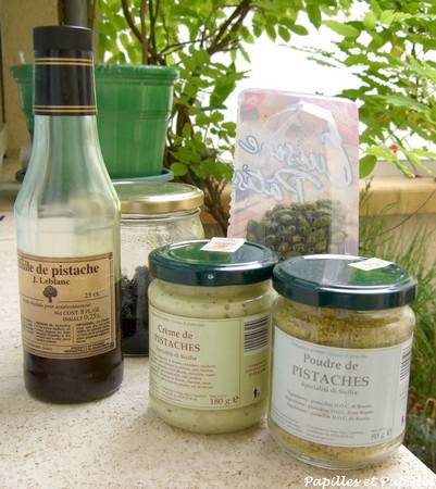 Produits à base de pistaches