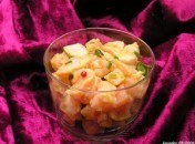 Tartare aux deux saumons, pistaches et baies roses Tartare aux deux saumons, pistaches et baies roses