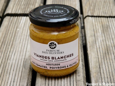 Moutarde aux tomates, poivrons et olives - Parfum des Oliviers