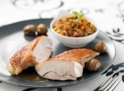 Dinde farcie aux fruits d’hiver