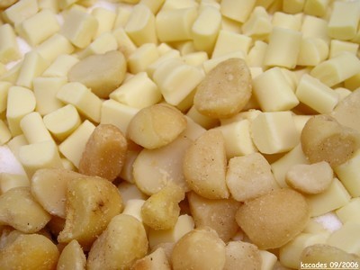 Mélange chocolat blanc / noix de Macadamia