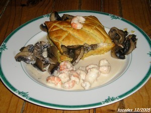 Feuilletés forestiers aux écrevisses