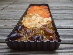 Tarte prunes, pommes et abricots