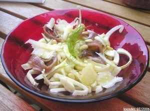 Carpaccio de fenouil au parmesan