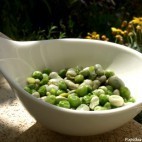 Salade printanière aux fèves et aux petits pois