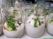 549e71be69eebe2738f26268ab1b287e Verrine d’oeufs à la neige, espuma de gratin dauphinois, chips de lard fumé