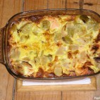 Gratin de saumon aux poireaux