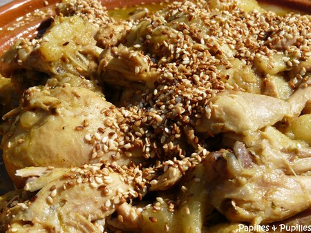 Tajine de poulet aux poires, miel et cannelle Tajine de poulet aux poires, miel et cannelle
