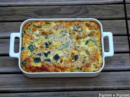 Gratin de courgettes à la mozzarella, à la menthe et aux pignons de pin Clafoutis de courgettes - Gratin de courgette à la mozzarella, à la menthe et aux pignons de pin