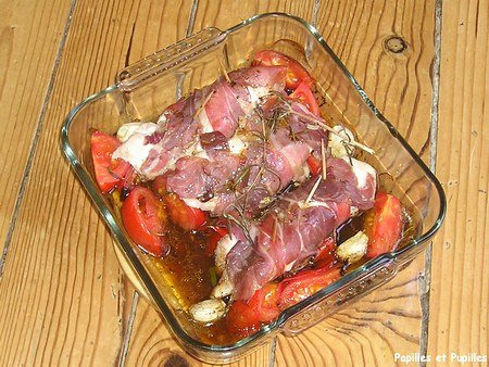 Image Papilles et Pupilles - Poulet rôti aux tomates et au romarin