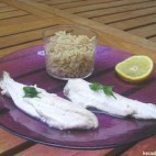 Filets de limande sole à la vapeur et riz à la cardamome