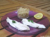 6843118738d7004566f1c58165a48f1b Filets de limande sole à la vapeur et riz à la cardamome