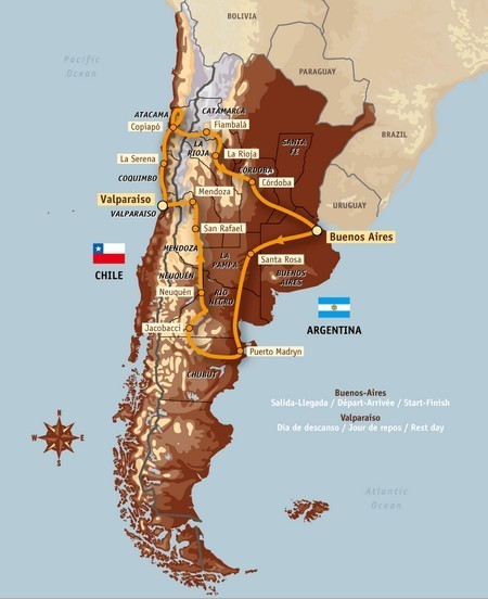 Parcours Paris Dakar 2009