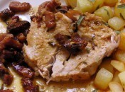 Rôti de dindonneau au vin blanc et à l’estragon