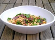 Salade de haricots blancs au magret séché Salade de haricots blancs au magret séché