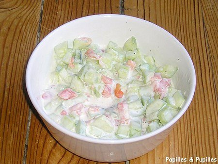 Image Papilles et Pupilles - Spaghettis de concombre au saumon fumé