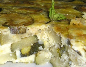 Flan de courgettes à la menthe