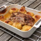 Filet mignon aux pommes, curry et chutney de mangues