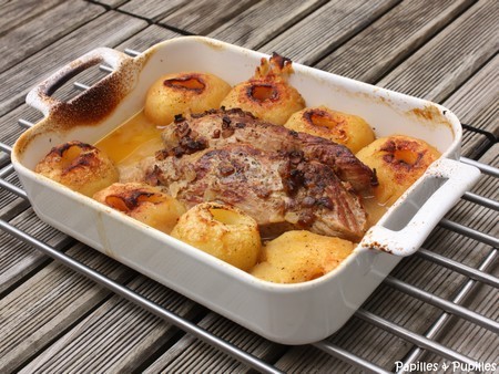 Filet mignon aux pommes, curry, et chutney de mangues