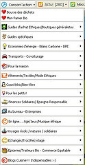 menu déroulant barre d