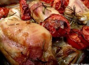 Poulet au vinaigre de Xérès, tomates et romarin Poulet au vinaigre de Xérès, tomates et romarin