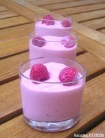 Frozen yogourt aux framboises
