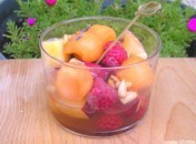 Méli mélo framboises nectarines melon Meli Melo framboises nectarines melon