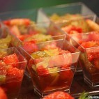Verrines de fraises et céleri branche