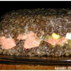 Terrine de lentilles au tartare de saumon