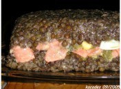 Terrine de lentilles au tartare de saumon