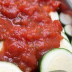 Gratin tomates/courgettes, sauce tomate