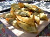 Bricks aux épinards, à la feta et à la mozzarella