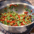 Salade de fèves et poivrons