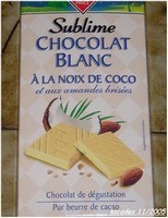 Douceurs des tropiques Tablettes de chocolat aux amandes et à la noix de coco